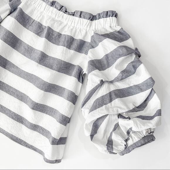 ALEXIS Juneau Wide-Stripe Off-the-Shoulder Top XS - Picture 9 of 11